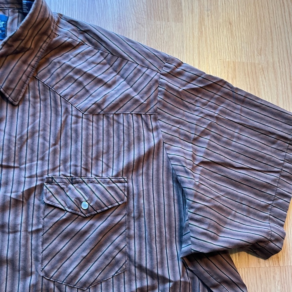 Wrangler Western Button Down Shirt Sleeve Shirt - Picture 2 of 10